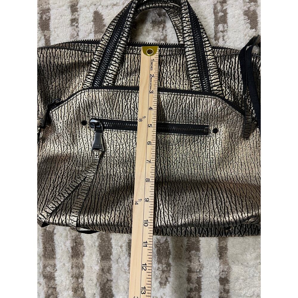 Aimee Kestenberg Leather Shoulder Bag Rose Gold/Black 2 Handles Or Strap A384377 - Picture 10 of 12